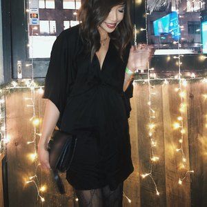 Zara Draped V-Neck Dress